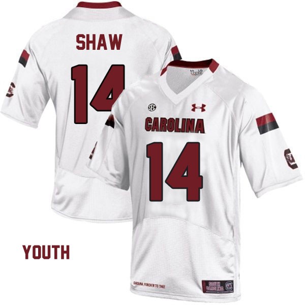 south carolina gamecocks 14 connor shaw white football youth jersey