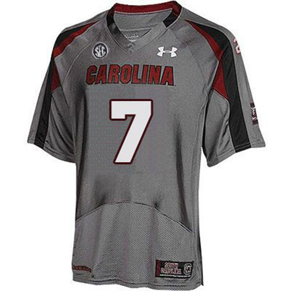 south carolina gamecocks 7 jadeveon clowney gray football jersey