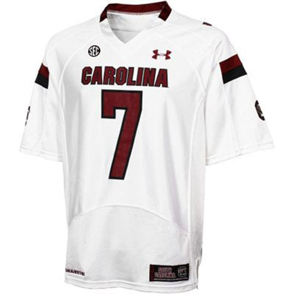 south carolina gamecocks 7 jadeveon clowney white football jersey