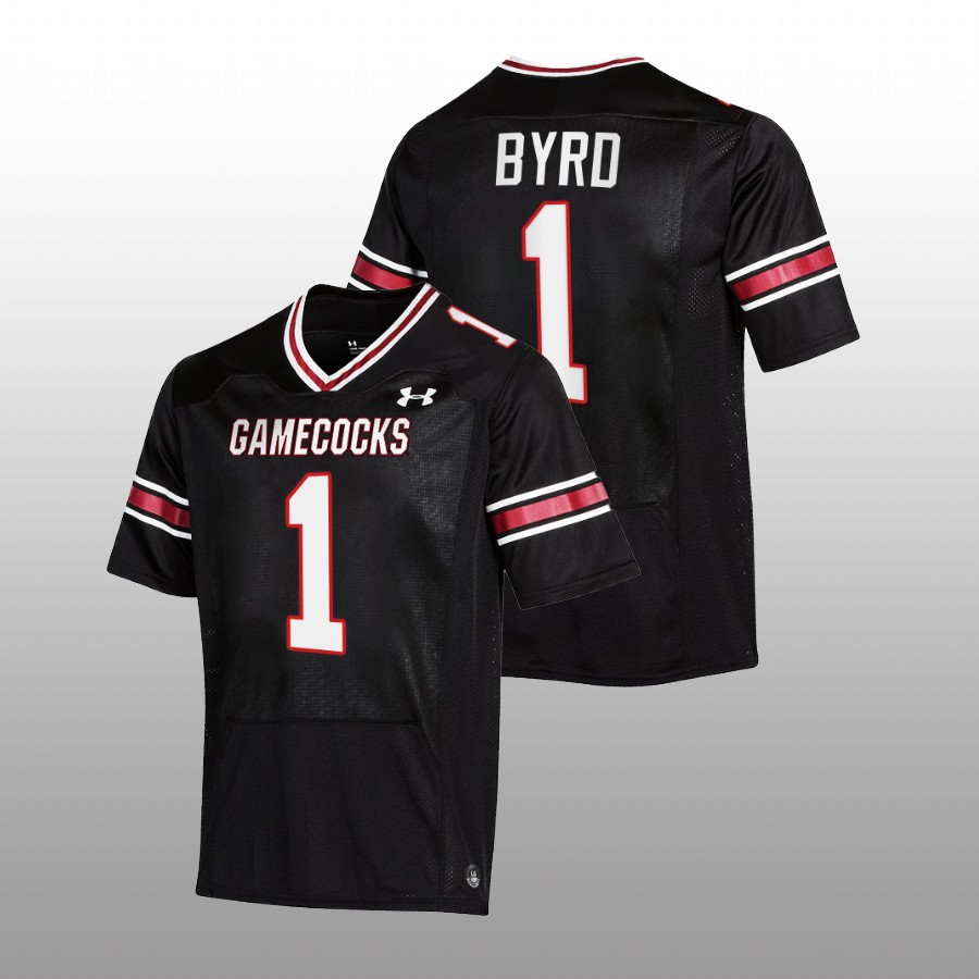 south carolina gamecocks damiere byrd black alumni football nil replica jersey