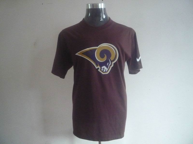 st. louis rams sideline legend authentic logo dri-fit t-shirt brown