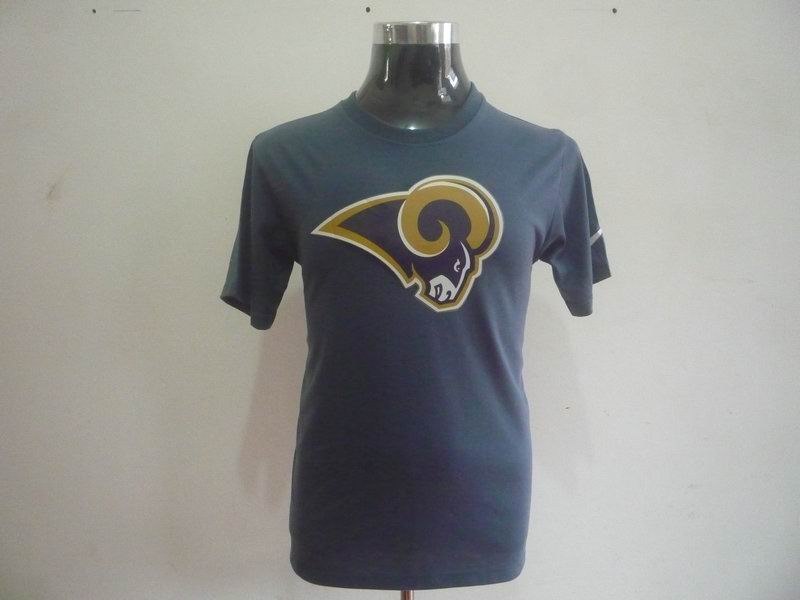 st. louis rams sideline legend authentic logo dri-fit t-shirt grey