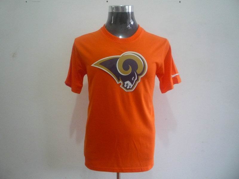st. louis rams sideline legend authentic logo dri-fit t-shirt orange