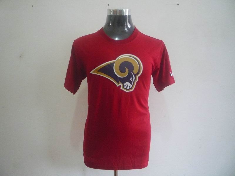 st. louis rams sideline legend authentic logo dri-fit t-shirt red