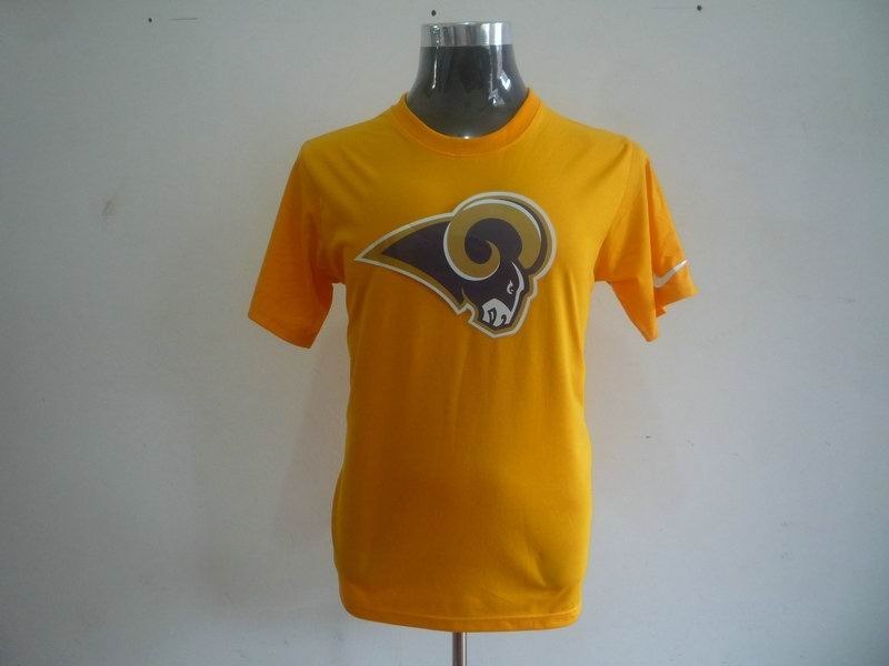 st. louis rams sideline legend authentic logo dri-fit t-shirt yellow