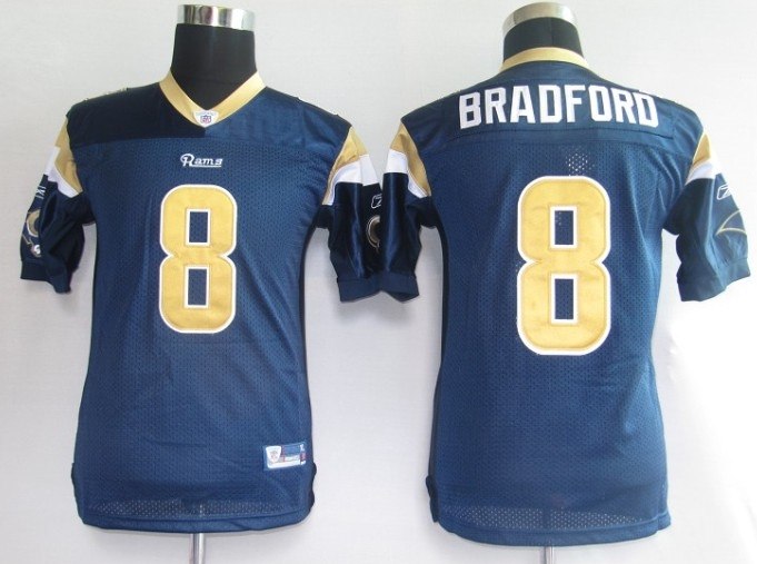 st.louis rams 8# bradford blue [kid]