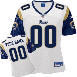 st.louis rams women customized white jersey