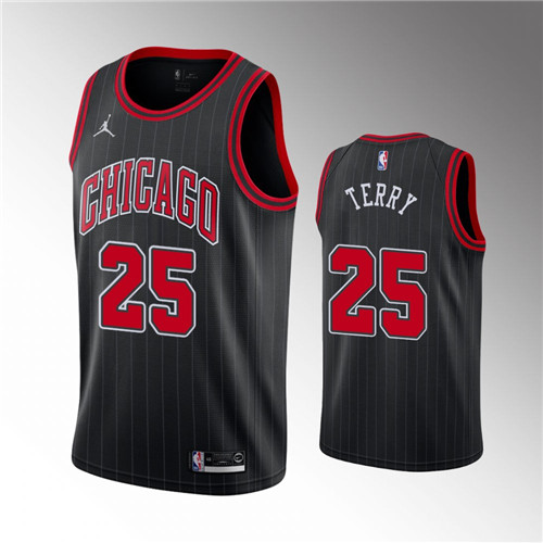 Chicago Bulls Dalen Terry Statement Edition Black stitched Jersey #25