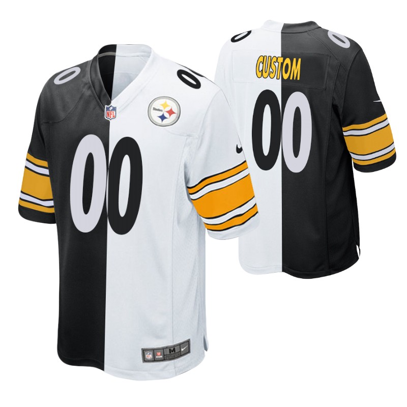 steelers-custom-split-jersey-black-white-two-tone