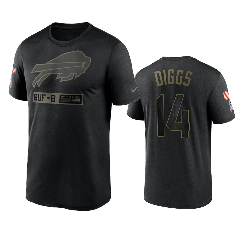stefon diggs bills black 2020 salute to service team logo t shirt