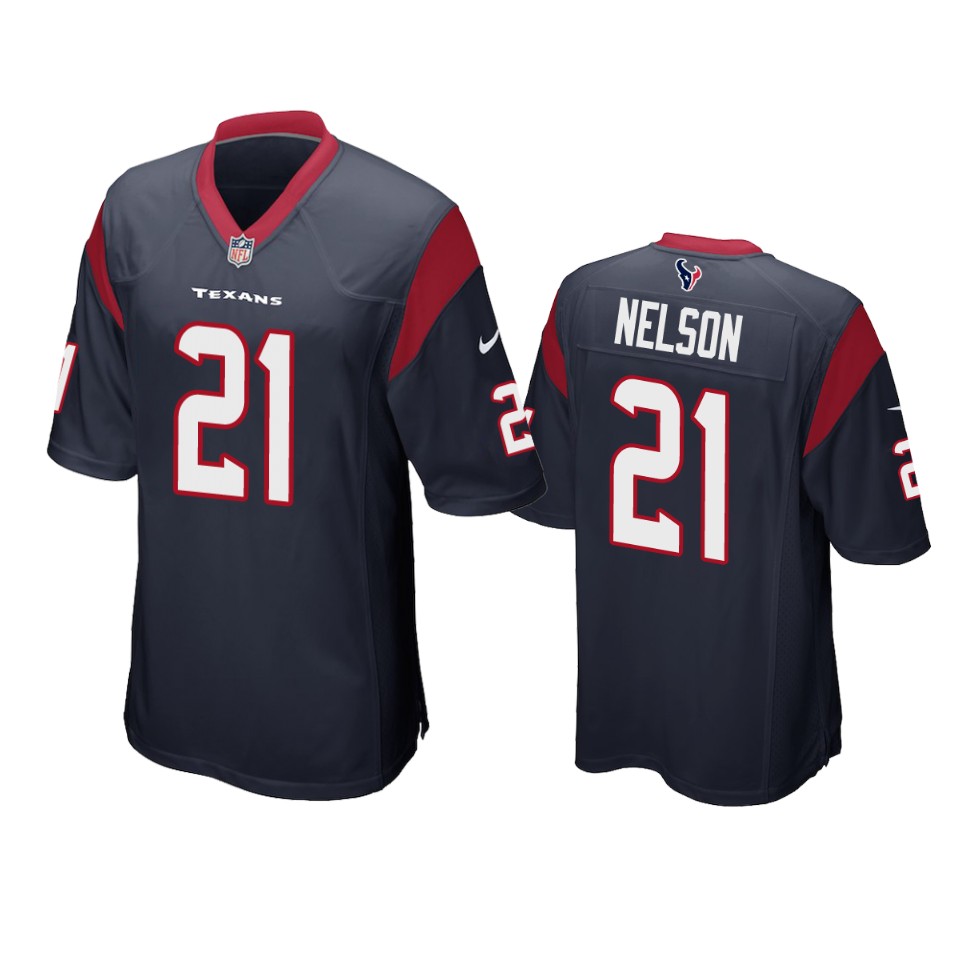 steven nelson texans game navy jersey