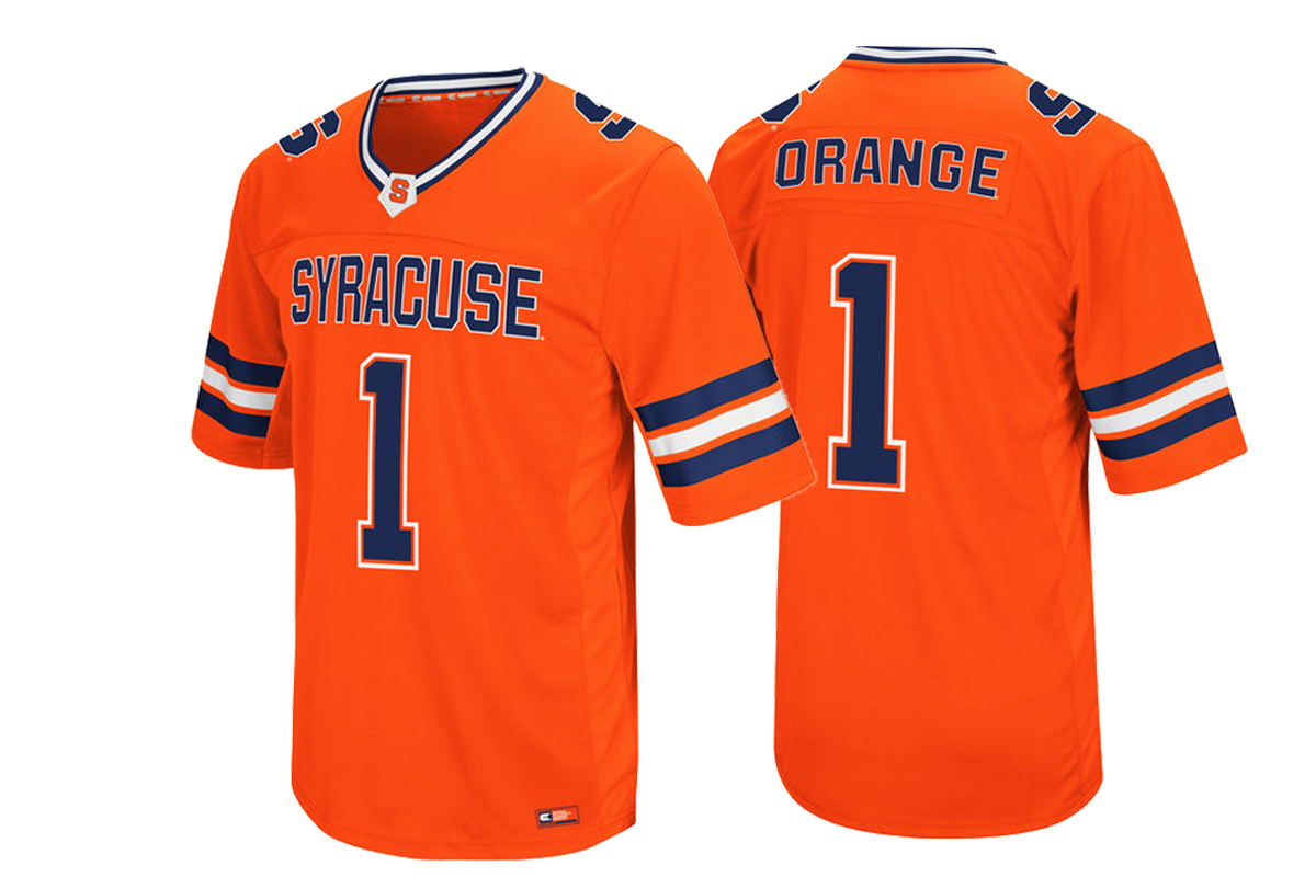 syracuse orange 1 orange colosseum hail mary ii football jersey