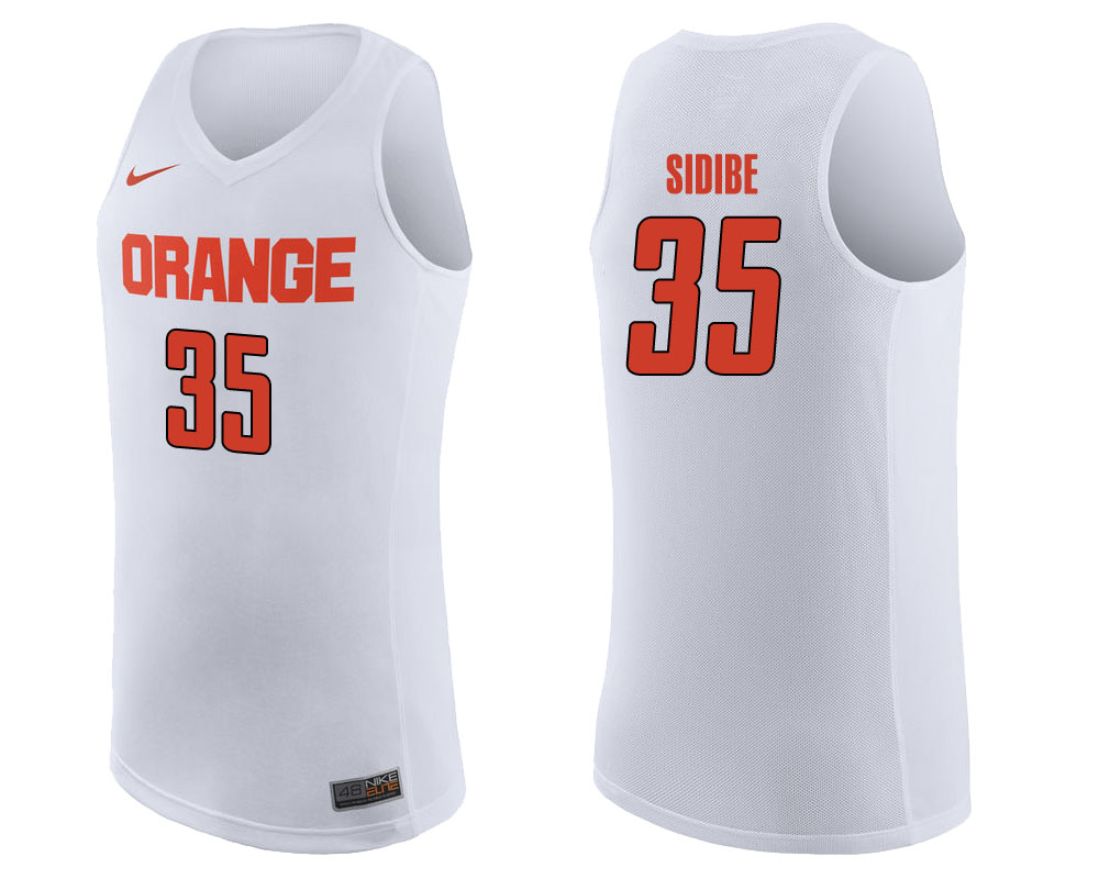 syracuse orange bourama sidibe white college basketball jersey