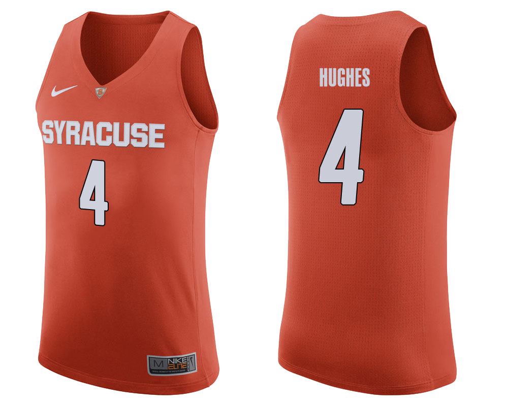 syracuse orange elijah hughes orange college basketball jersey