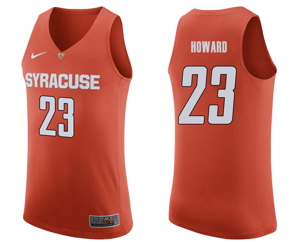 syracuse orange frank howard orange college basketball jersey