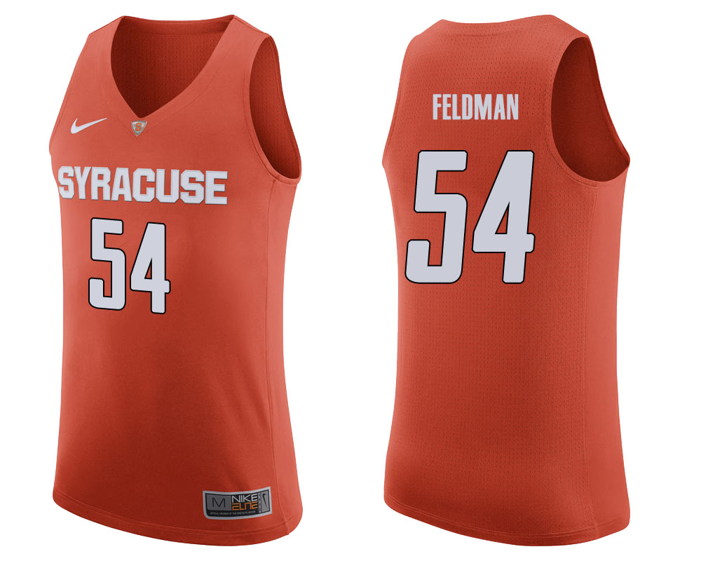 syracuse orange ky feldman orange college basketball jersey