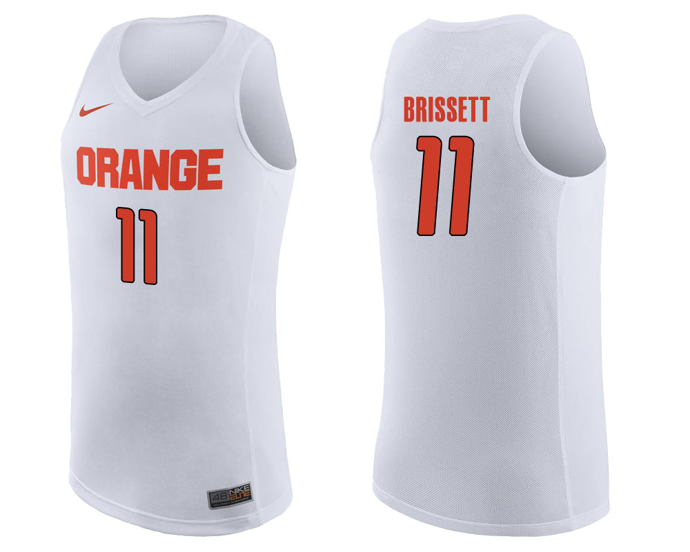 syracuse orange oshae brissett white college basketball jersey