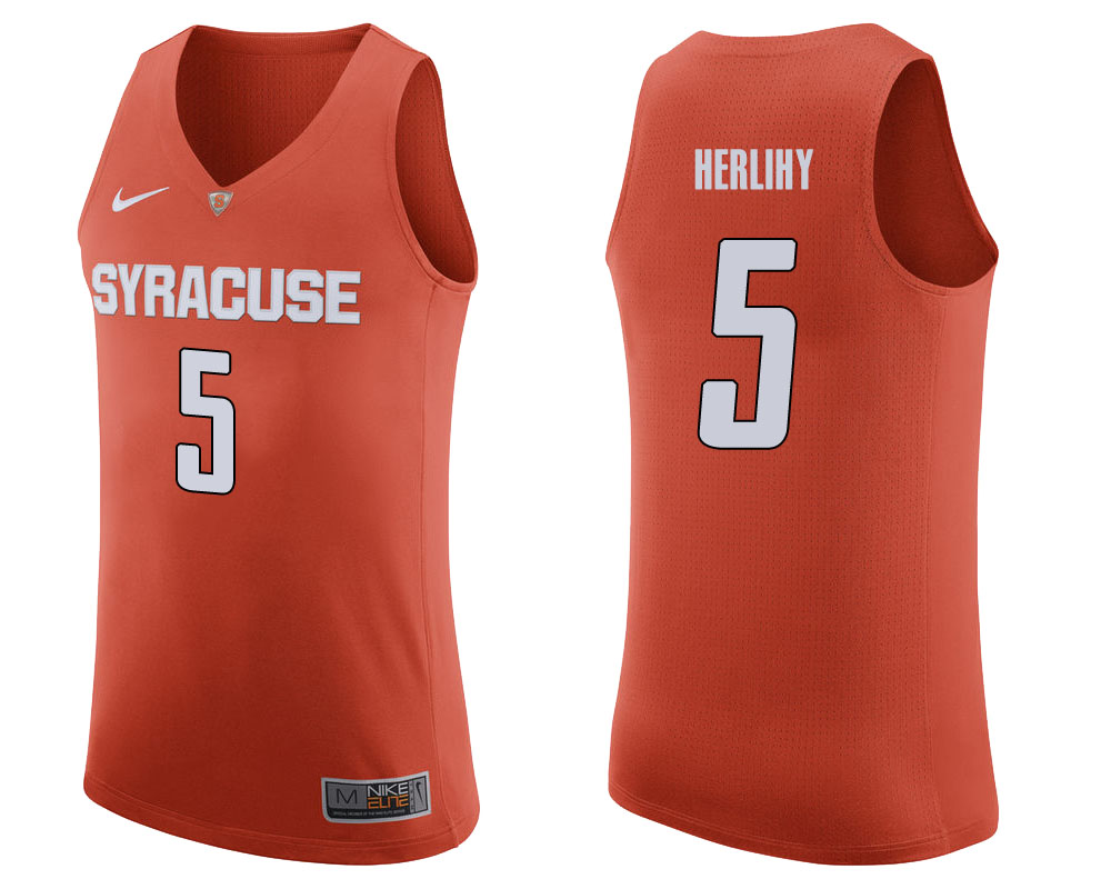 syracuse orange patrick herlihy orange college basketball jersey