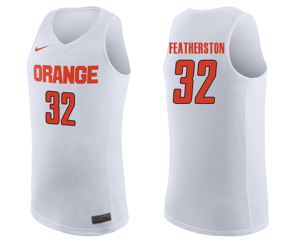 syracuse orange ray featherston white college basketball jersey