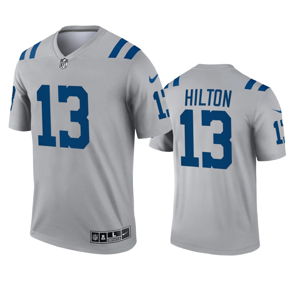 t.y. hilton colts 2021 inverted legend gray jersey