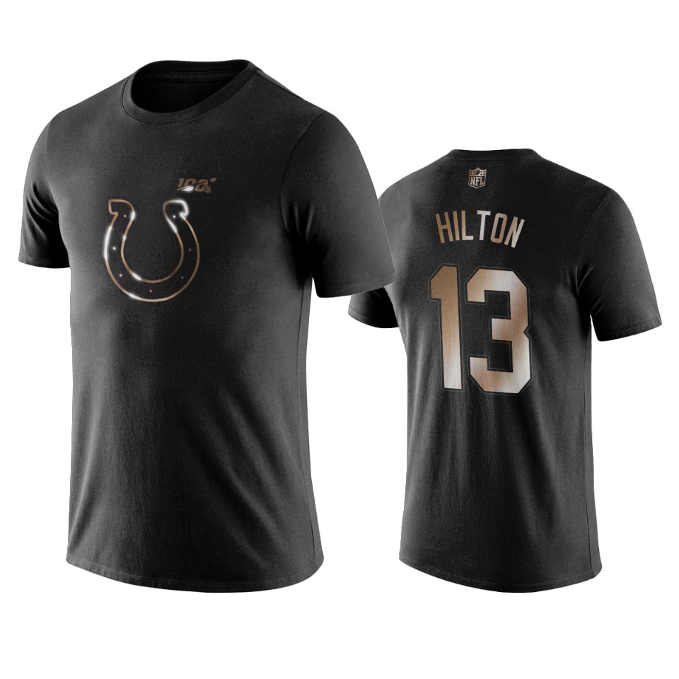 t.y. hilton colts black golden 100th season t shirt