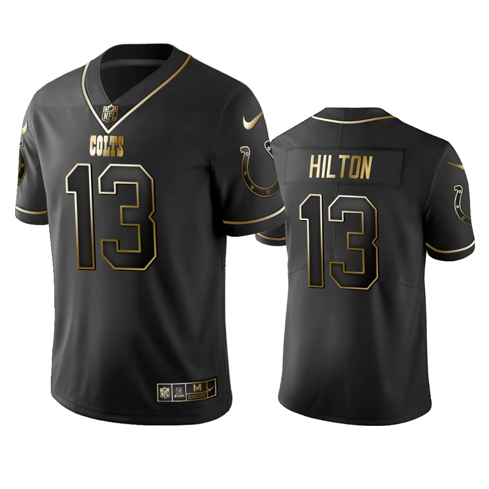 t.y. hilton colts black golden edition jersey