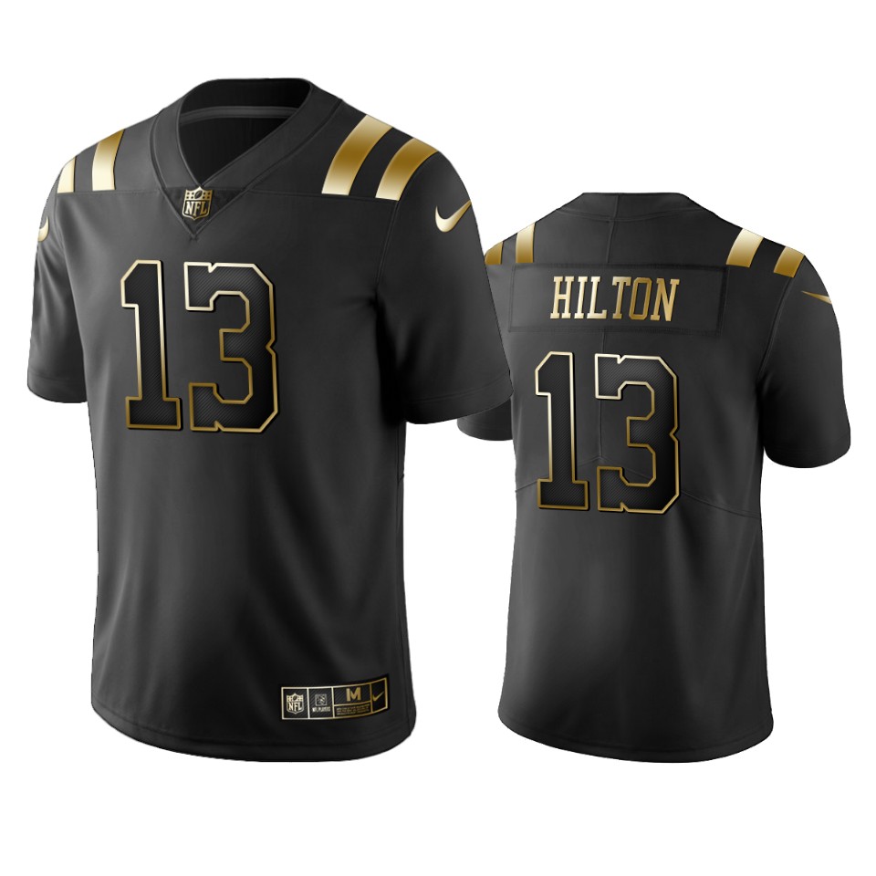 t.y. hilton colts black golden limited jersey