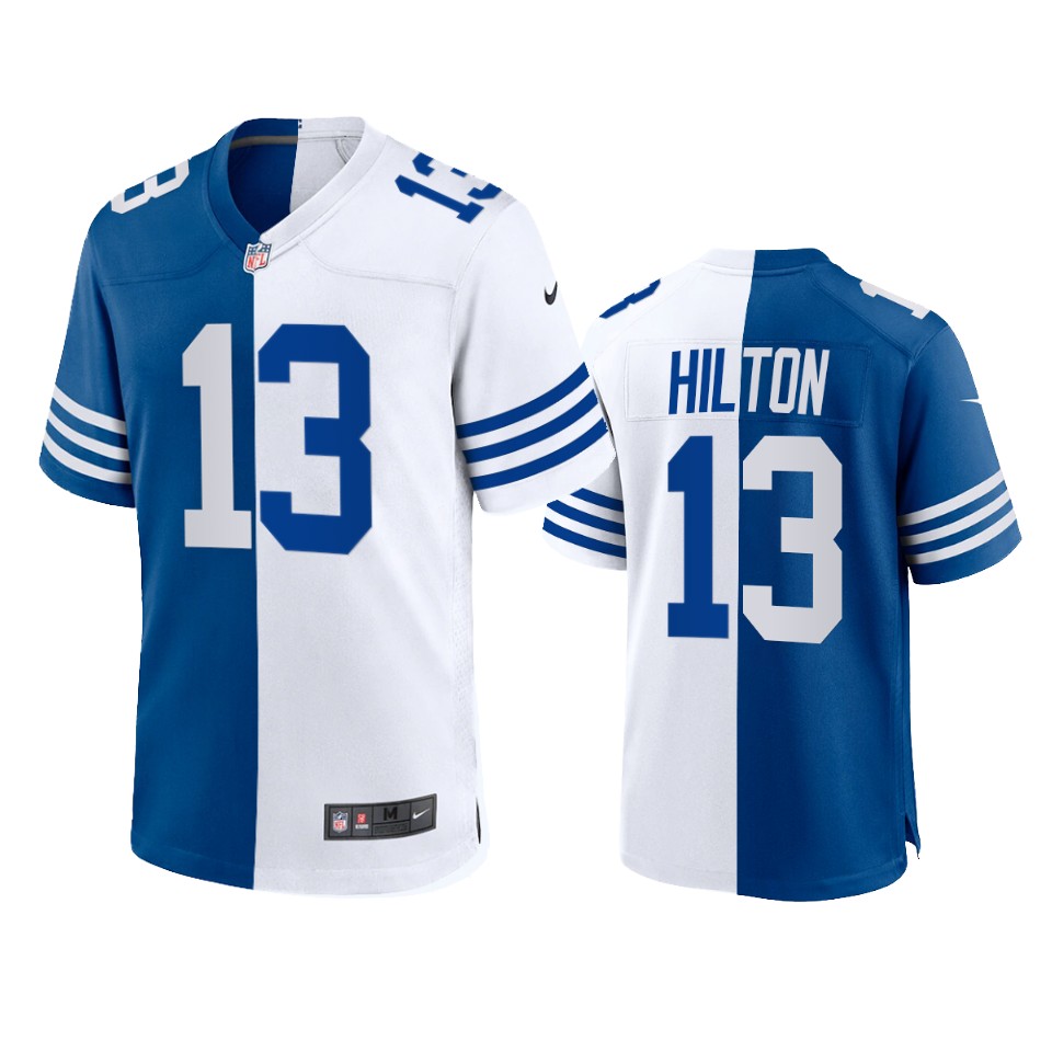t.y. hilton colts royal white throwback split jersey