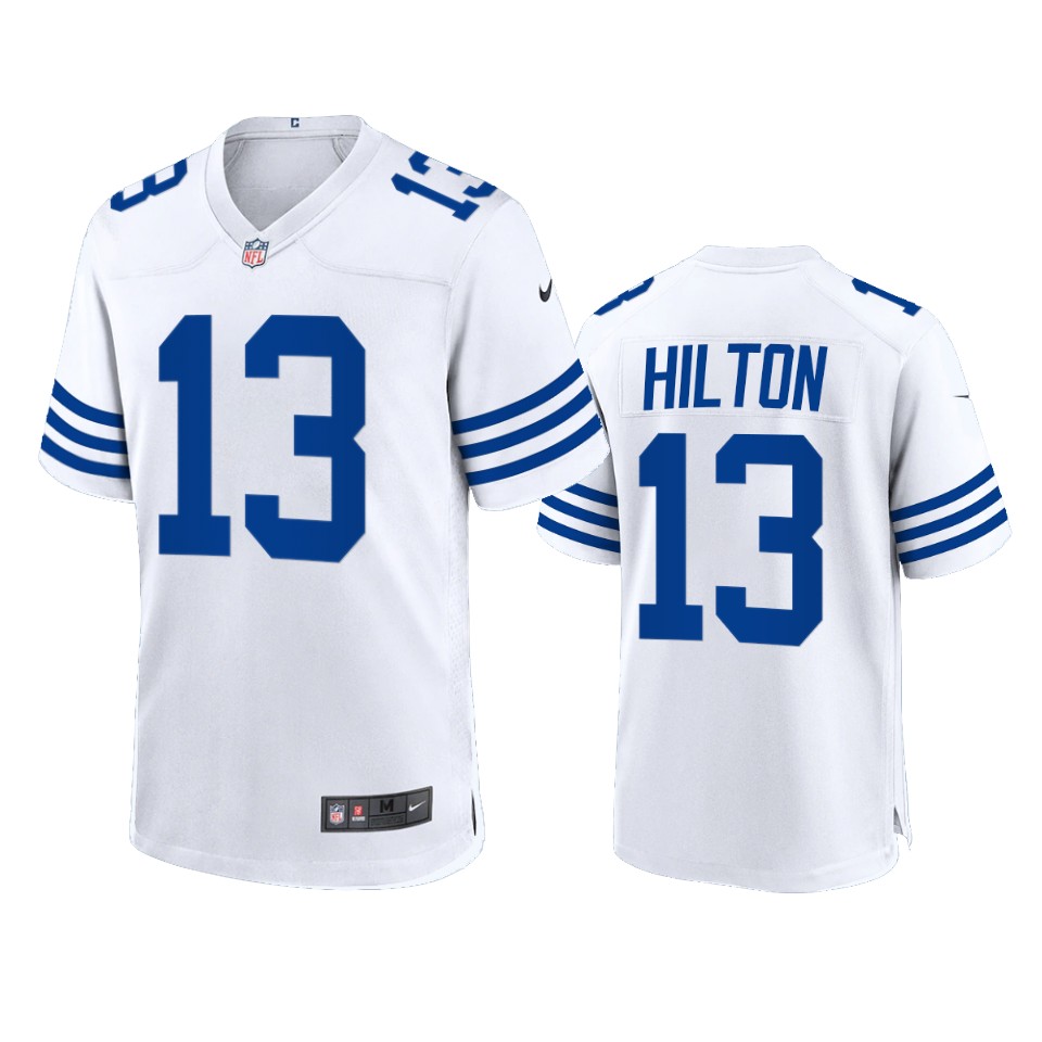 t.y. hilton colts white throwback game jersey