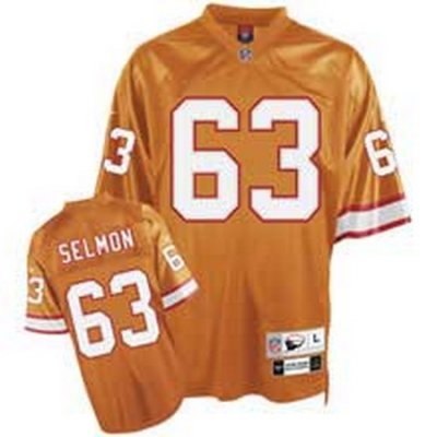 tampa bay buccaneers #63 lee roy selmon throwback orange jerseys