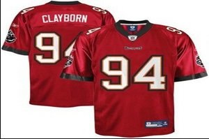 tampa bay buccaneers 94 clayborn red color football jersey