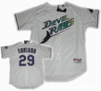 tampa bay rays #29 soriano 1998 turn back the clock home jersey white
