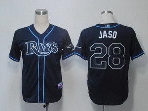 tampa bay rays 28 jaso dark blue cool base