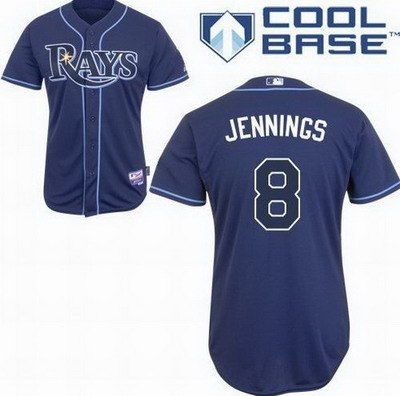 tampa bay rays 8# desmond jennings dark blue cool base jerseys