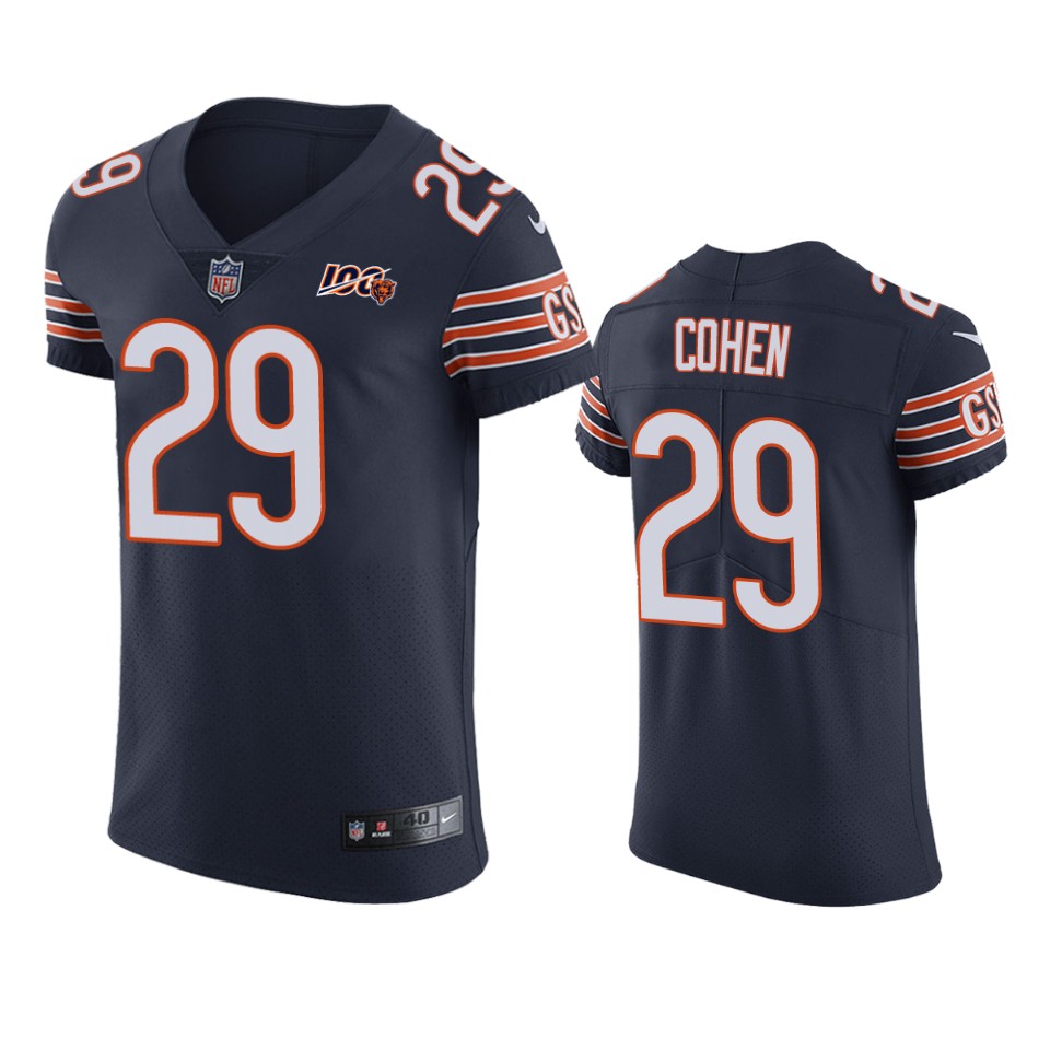 tarik cohen bears navy nfl 100 vapor elite jersey