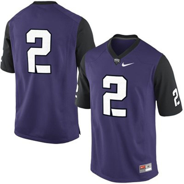 tcu horned frogs 2 trevone boykin purple football jersey