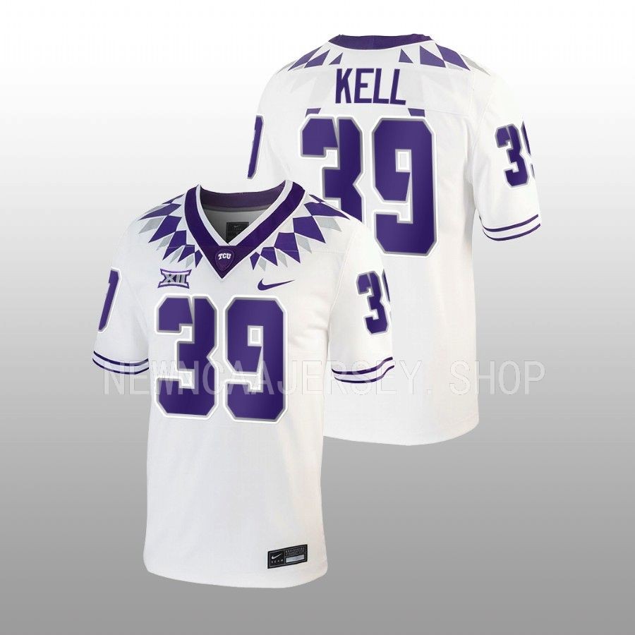 tcu horned frogs griffin kell white untouchable football game jersey