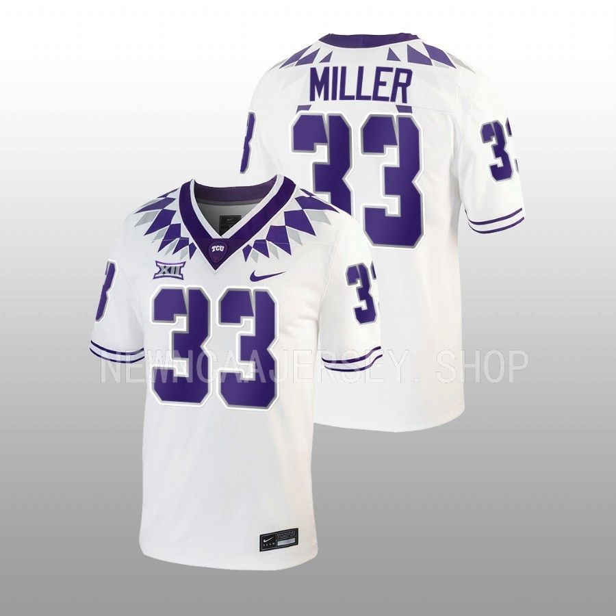 tcu horned frogs kendre miller white untouchable football game jersey