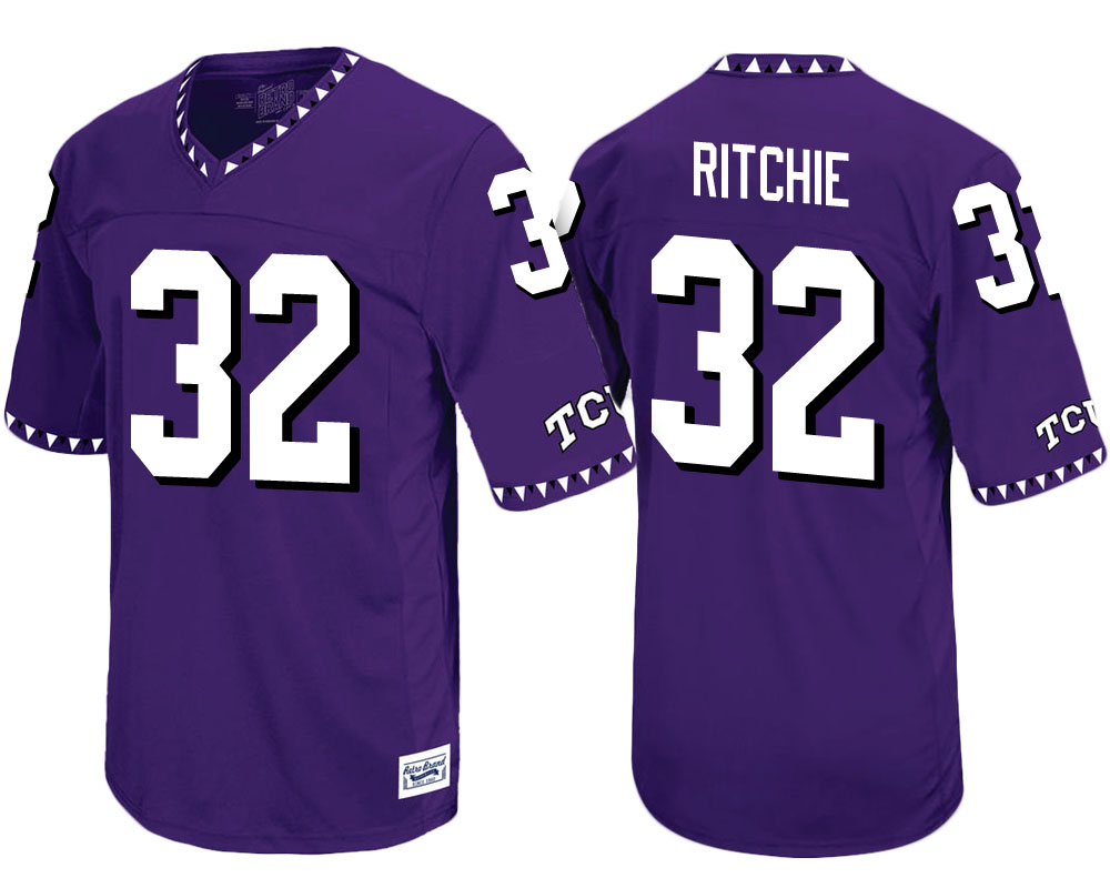 tcu horned frogs purple brandon ritchie throwback college football jersey