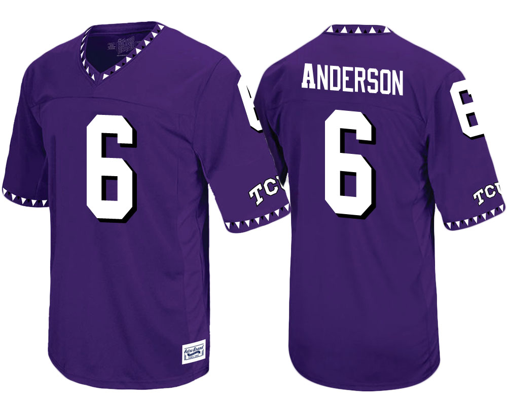 tcu horned frogs purple darius anderson throwback college football jersey