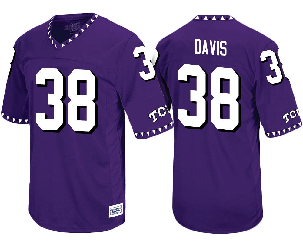 tcu horned frogs purple daythan davis throwback college football jersey