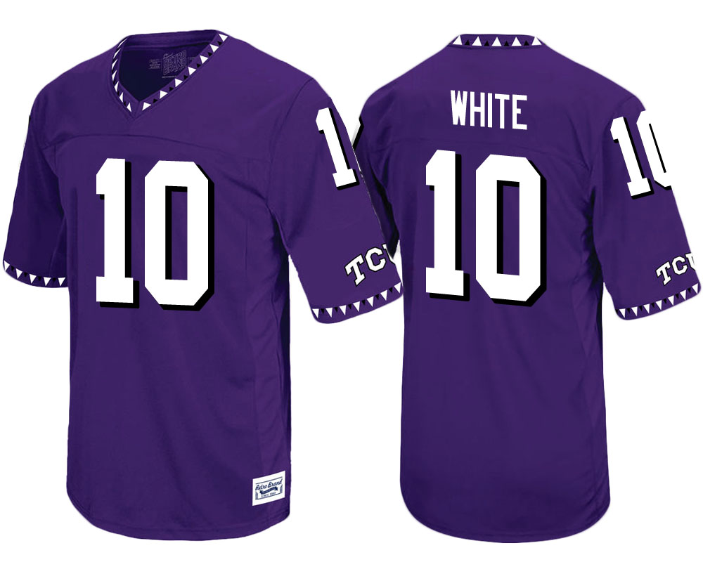 tcu horned frogs purple desmon white throwback college football jersey