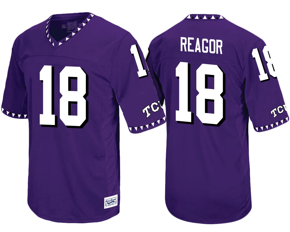 tcu horned frogs purple jalen reagor throwback college football jersey
