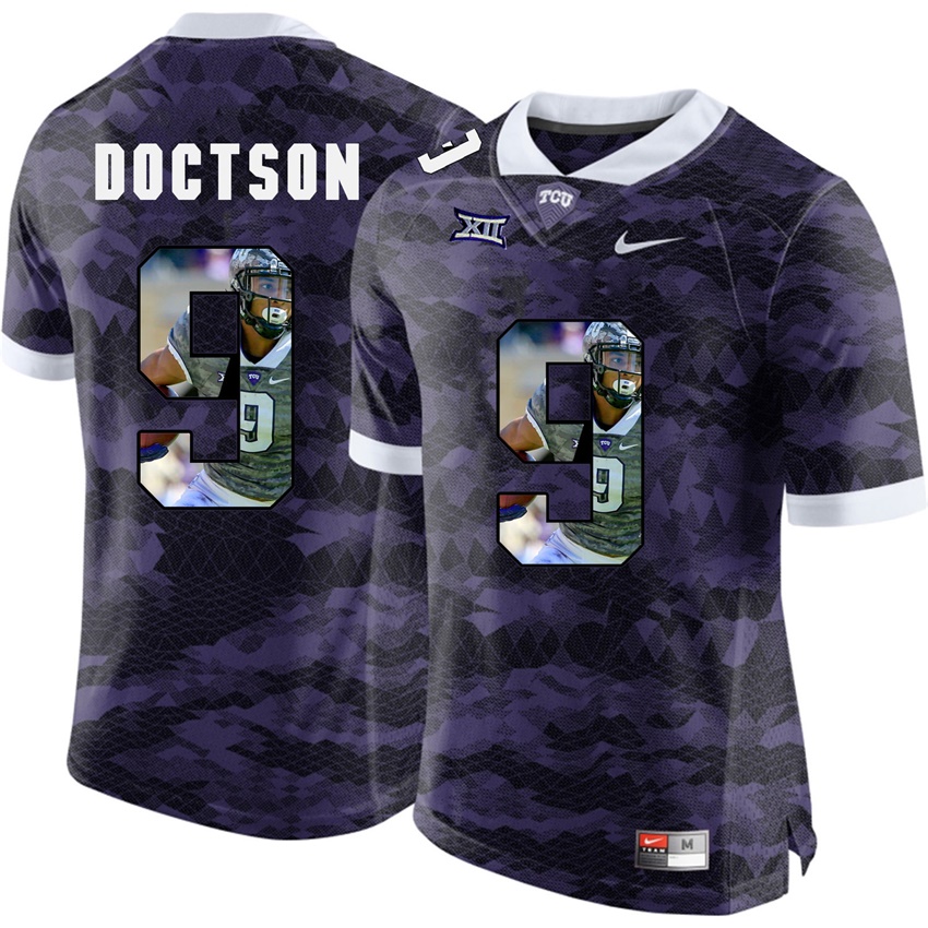tcu horned frogs purple josh doctson college football jersey