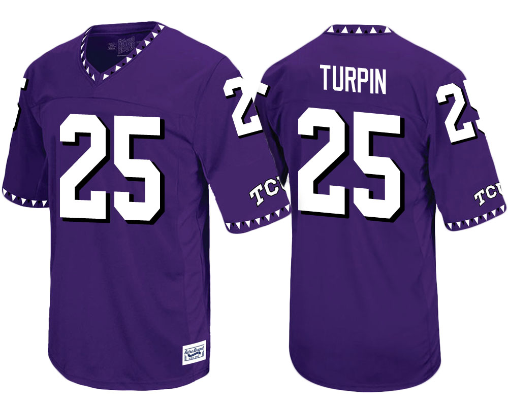 tcu horned frogs purple kavontae turpin throwback college football jersey