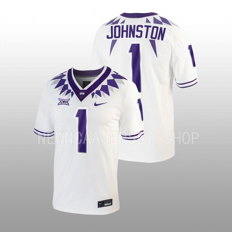 tcu horned frogs quentin johnston white untouchable football game jersey