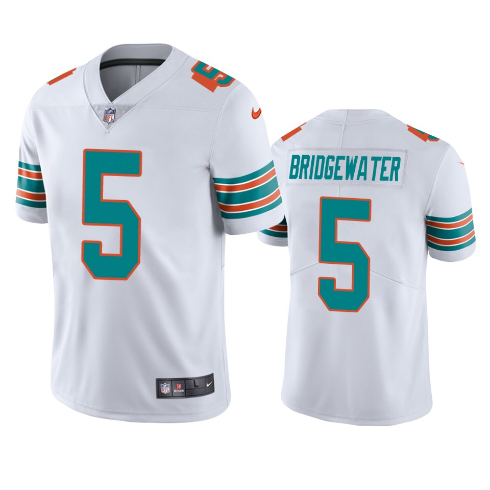 teddy bridgewater dolphins white vapor jersey 0a