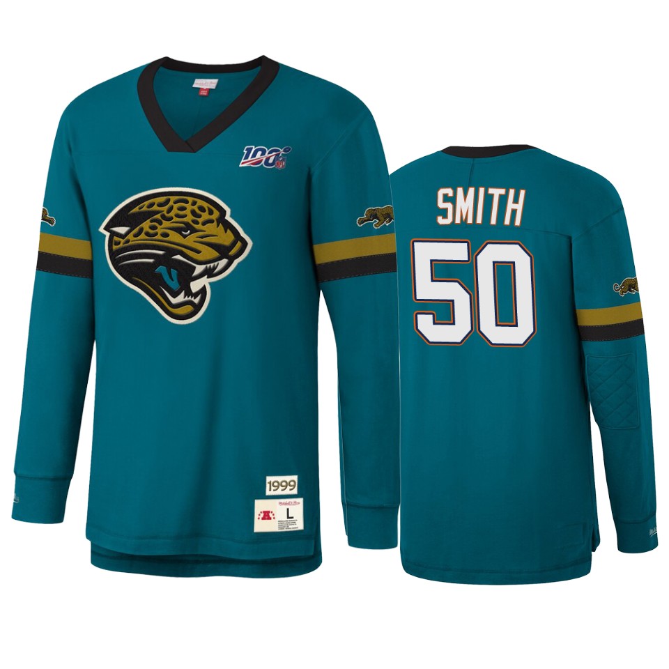 telvin smith jaguars teal nfl 100 long sleeve t shirt