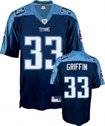 tennessee titans #33 michael griffin navy jersey