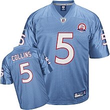 tennessee titans #5 collins blue afl 50th anniversary jersey